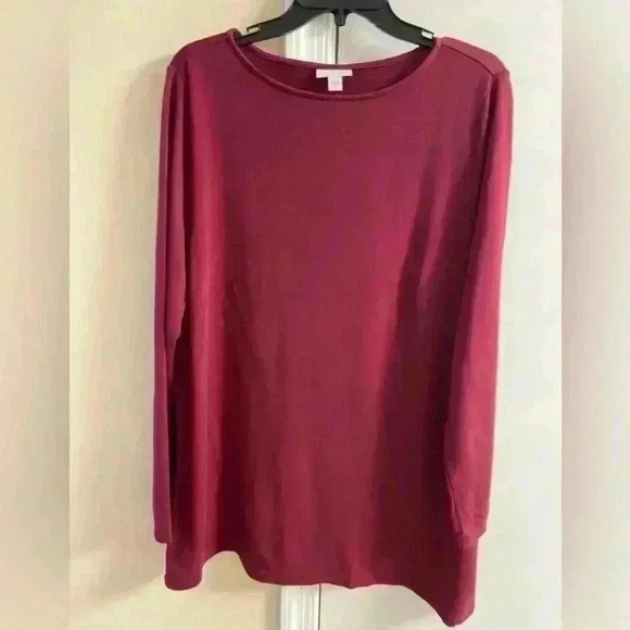 J jill pure Jill luxe tencel tunic top tencel lyocell blend asymmetrical Large - Picture 1 of 5